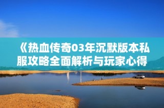《热血传奇03年沉默版本私服攻略全面解析与玩家心得分享》