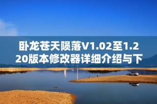 卧龙苍天陨落V1.02至1.220版本修改器详细介绍与下载指南