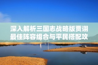 深入解析三国志战略版贾诩最佳阵容组合与平民搭配攻略