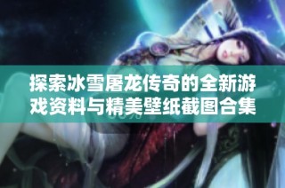 探索冰雪屠龙传奇的全新游戏资料与精美壁纸截图合集