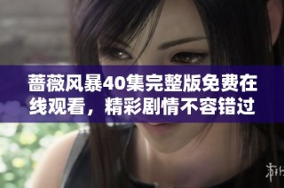 蔷薇风暴40集完整版免费在线观看，精彩剧情不容错过