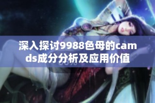 深入探讨9988色母的camds成分分析及应用价值