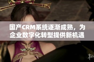 国产CRM系统逐渐成熟，为企业数字化转型提供新机遇
