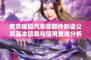南京耀韬汽车零部件制造公司基本信息与信用查询分析
