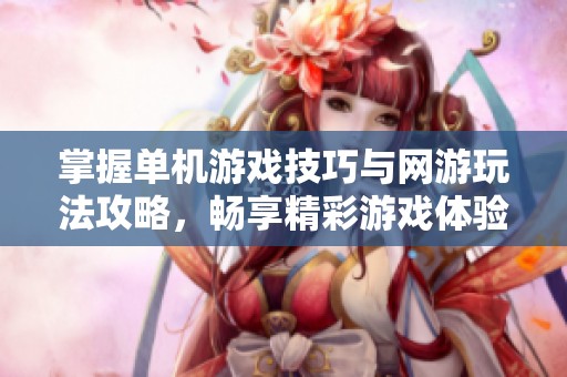 掌握单机游戏技巧与网游玩法攻略，畅享精彩游戏体验分享